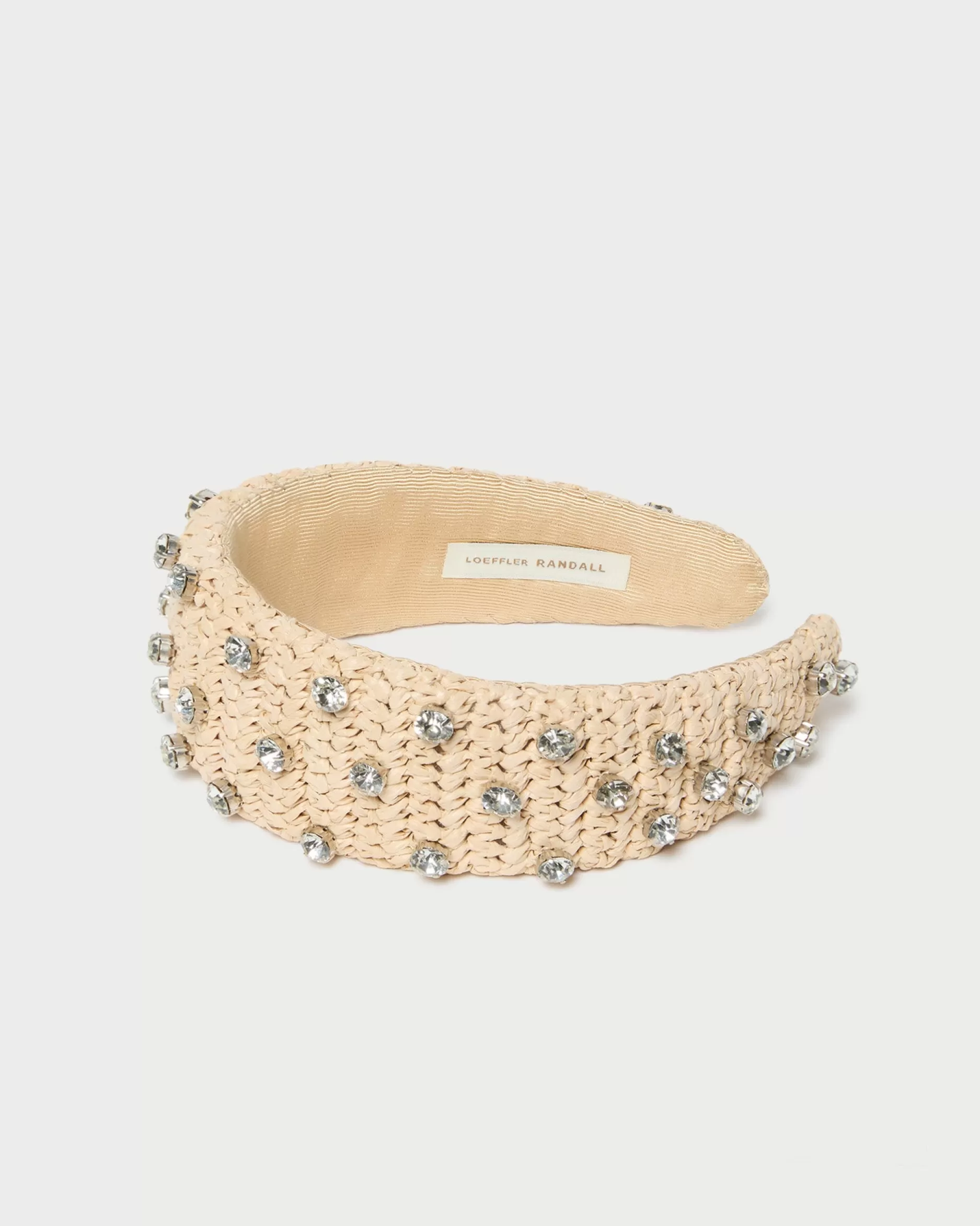 Loeffler Randall Bellamy Natural/Crystal Puffy Headband