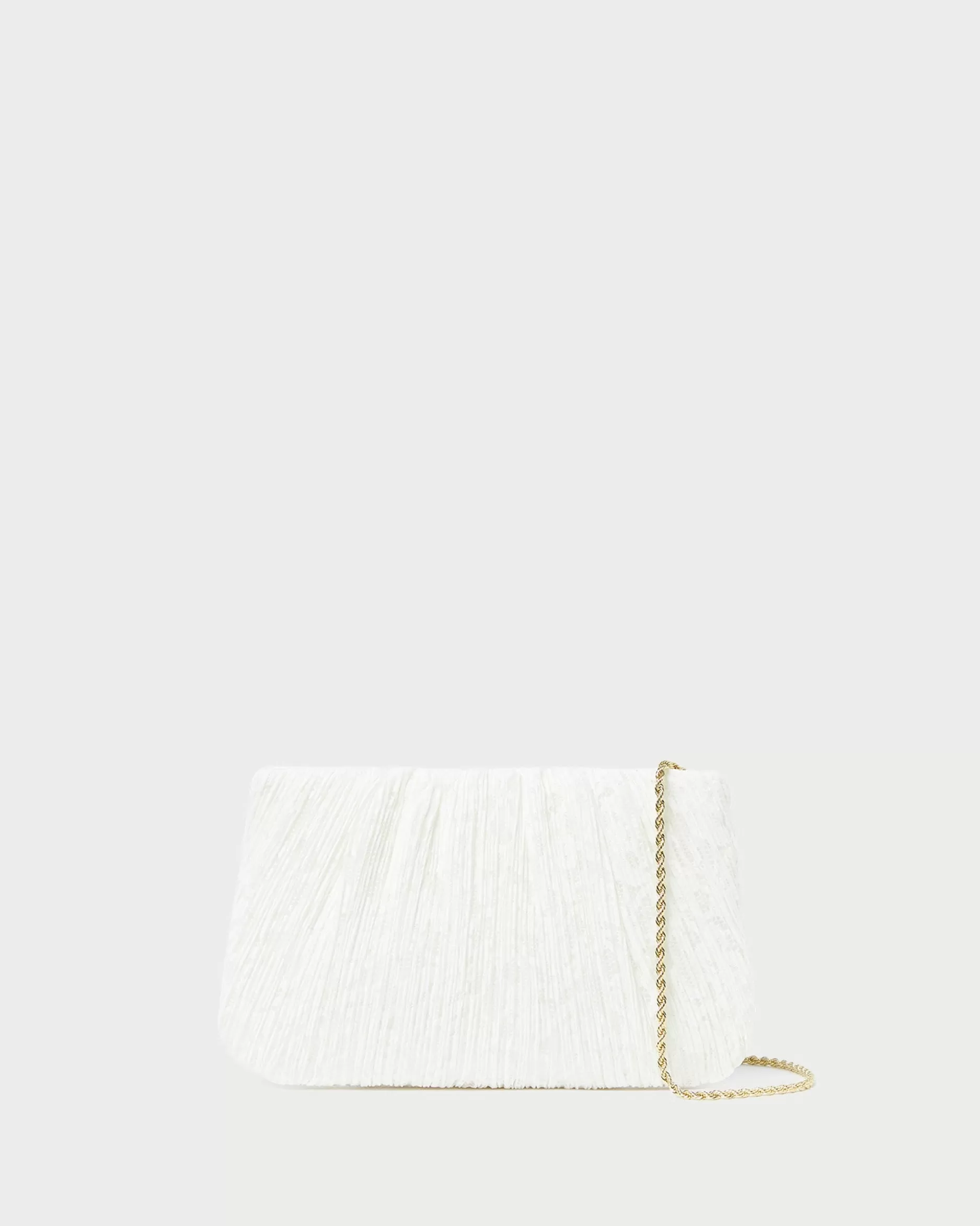 Loeffler Randall Brit White Lace Flat Clutch