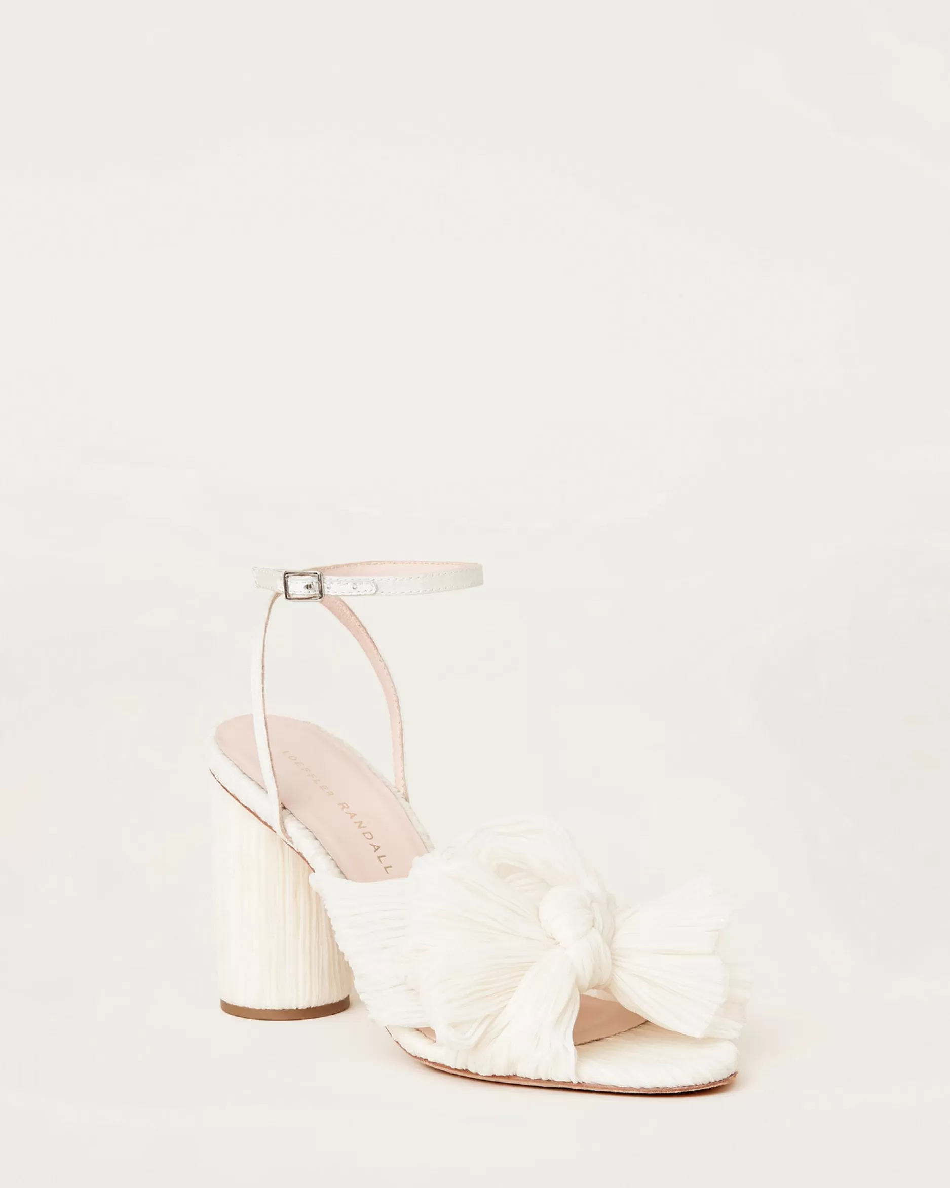 Loeffler Randall Camellia Pearl Pleated Bow Heel