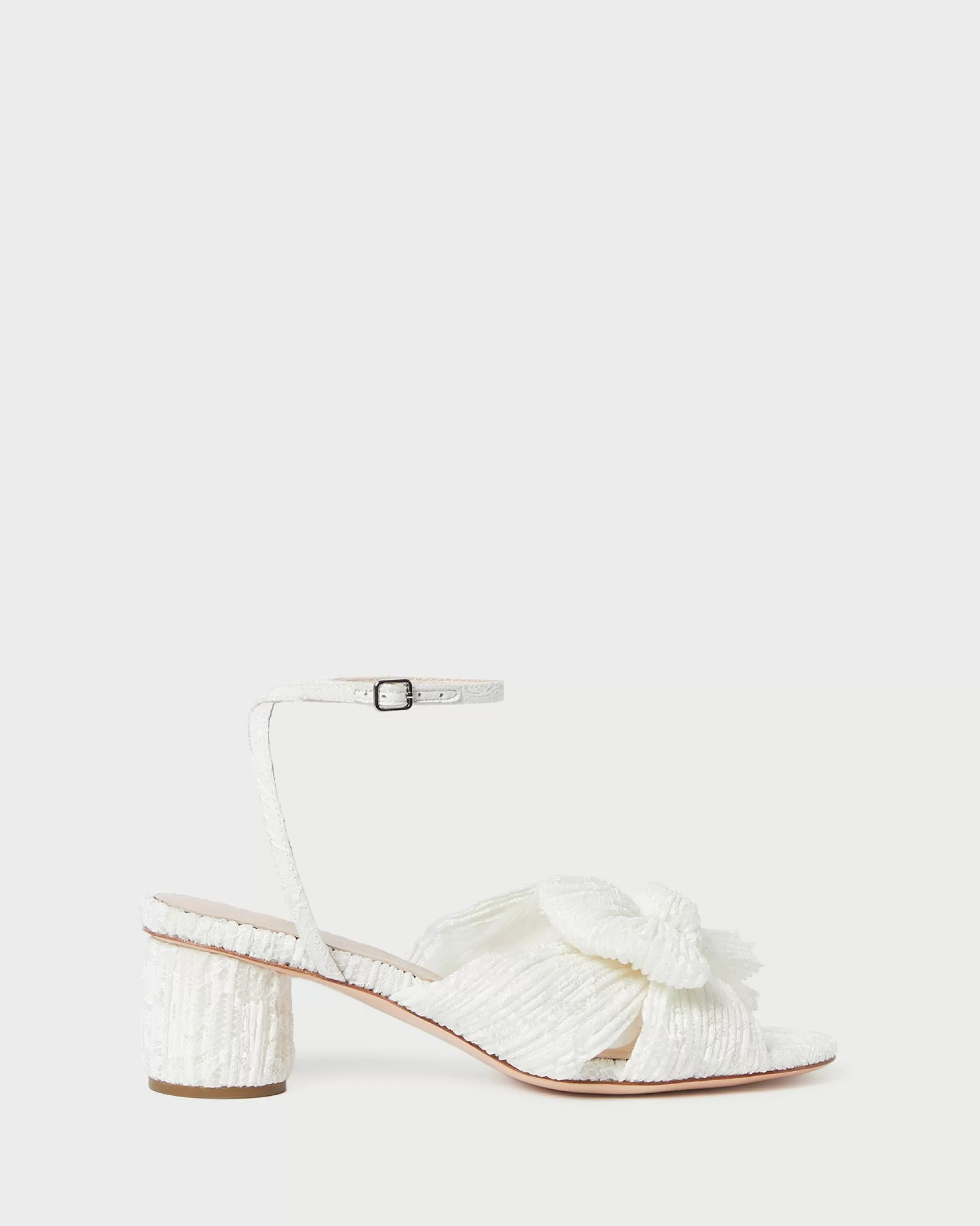 Loeffler Randall Dahlia White Lace Bow Heel