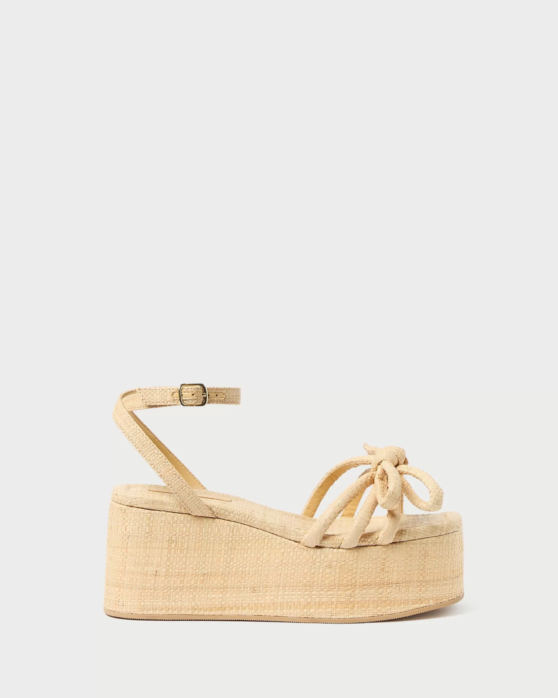 Loeffler Randall Hudson Natural Raffia Platform Sandal