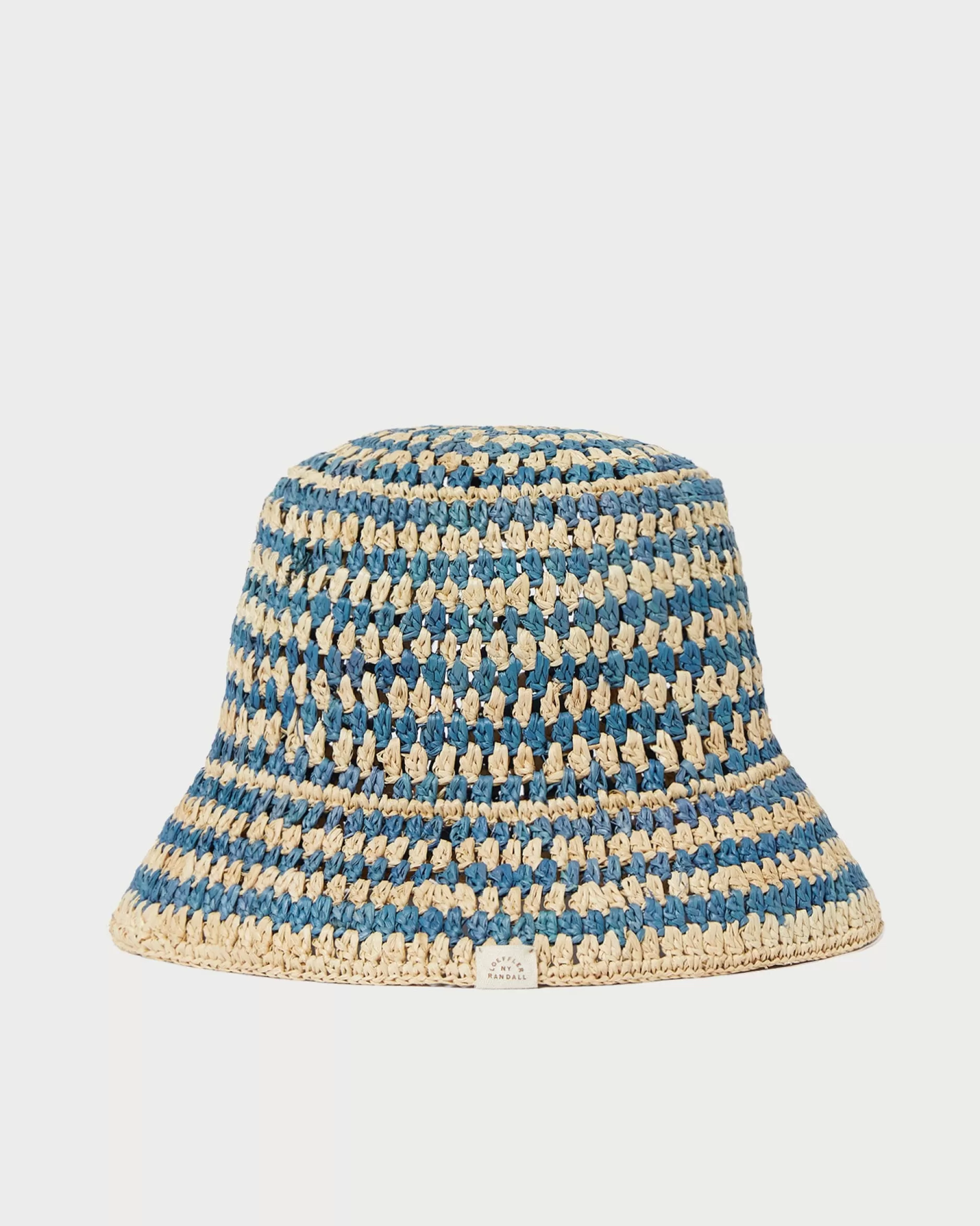 Loeffler Randall Jocelyn Blue/Natural Bucket Hat