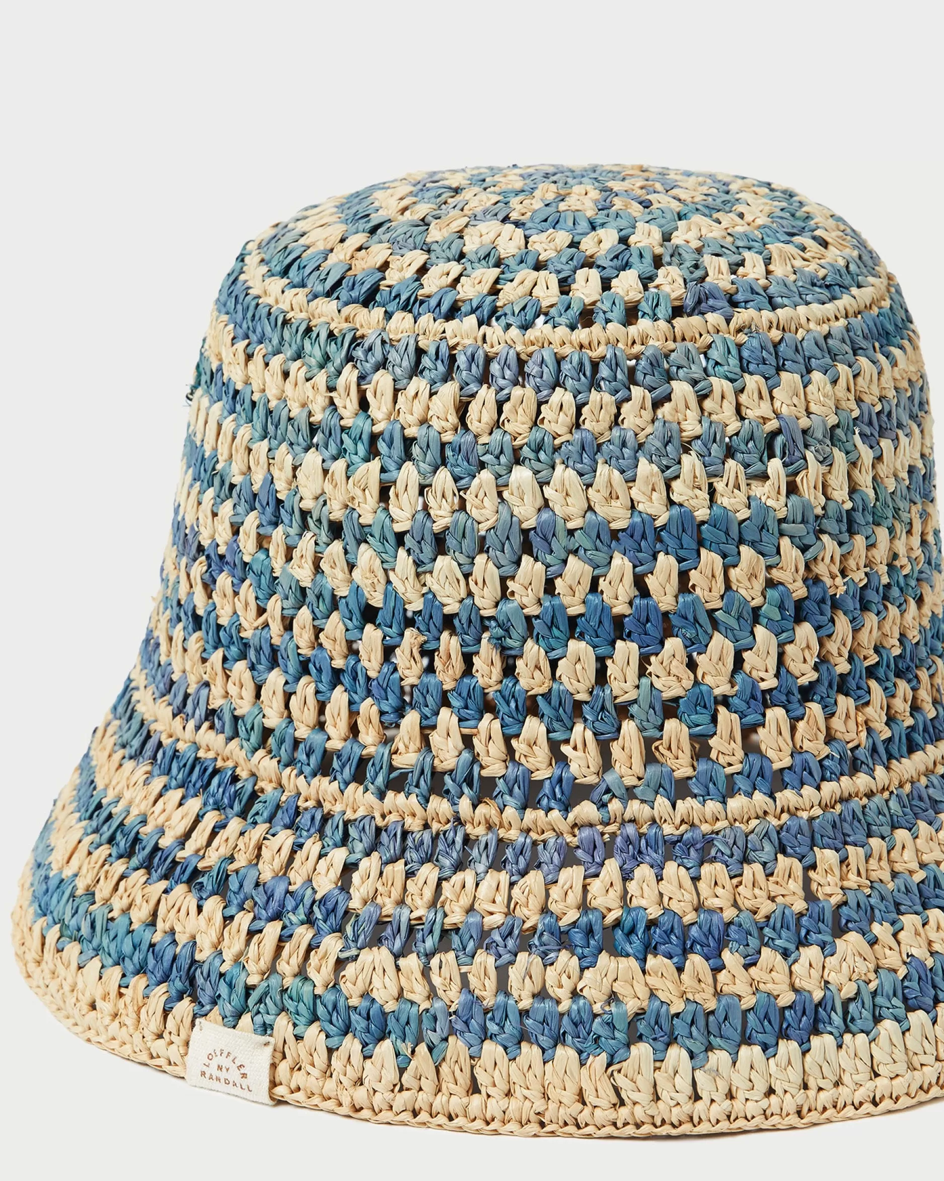 Loeffler Randall Jocelyn Blue/Natural Bucket Hat