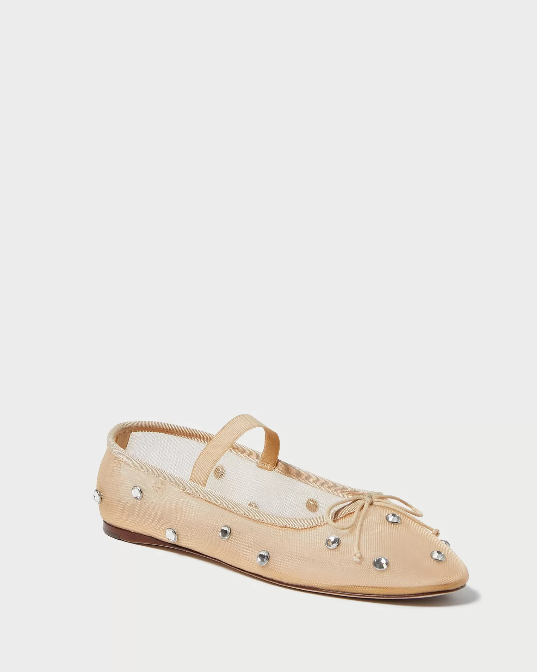 Loeffler Randall Leonie Caramel/Crystal Ballet Flat