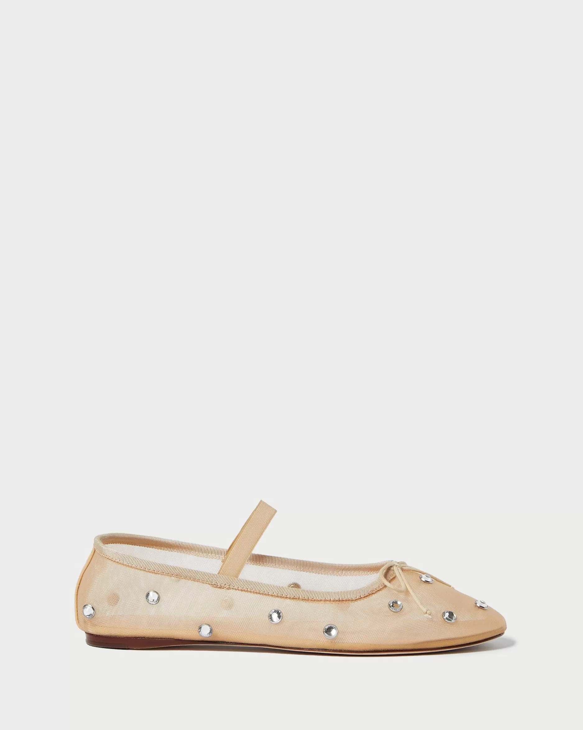 Loeffler Randall Leonie Caramel/Crystal Ballet Flat