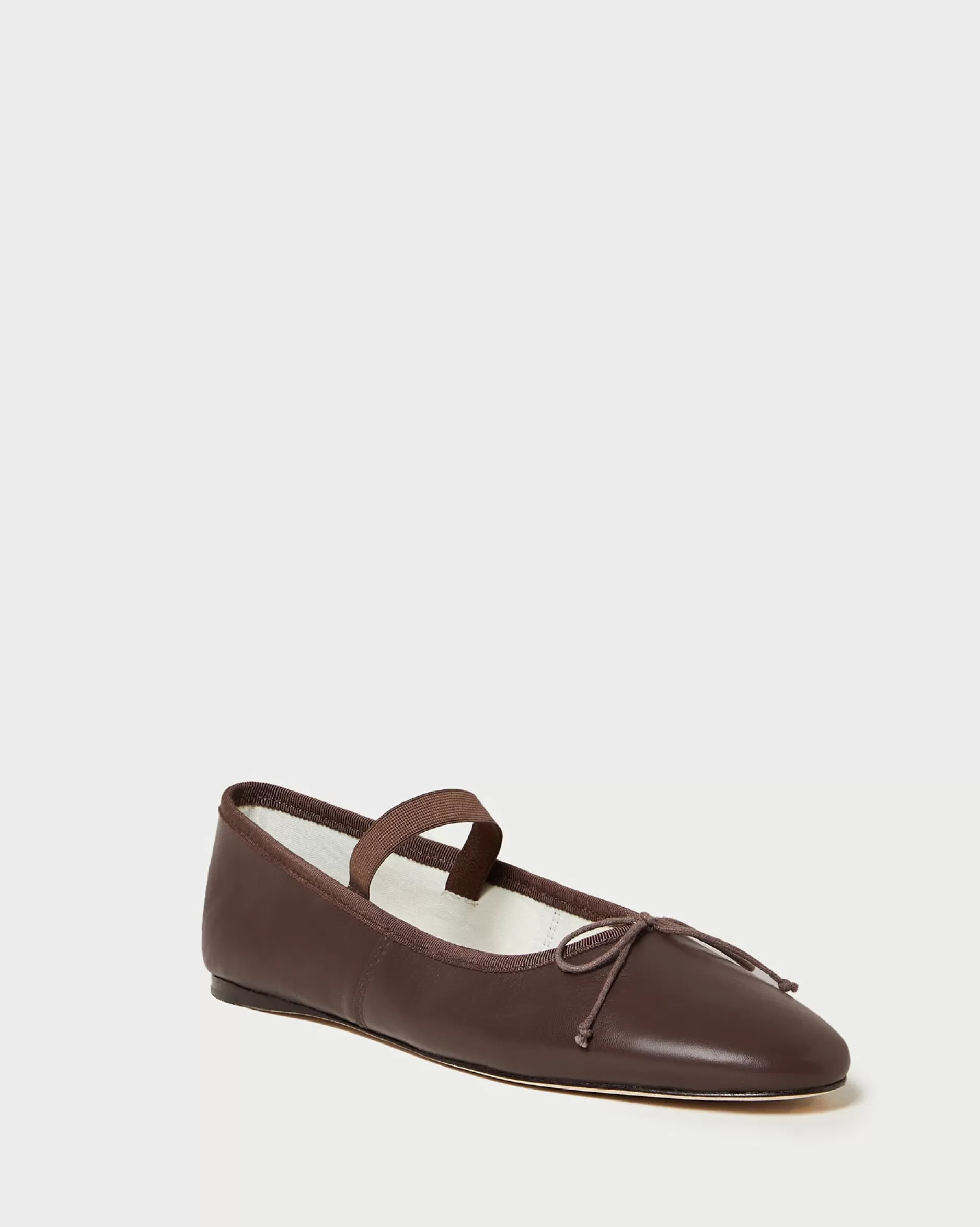 Loeffler Randall Leonie Chocolate Leather Flat