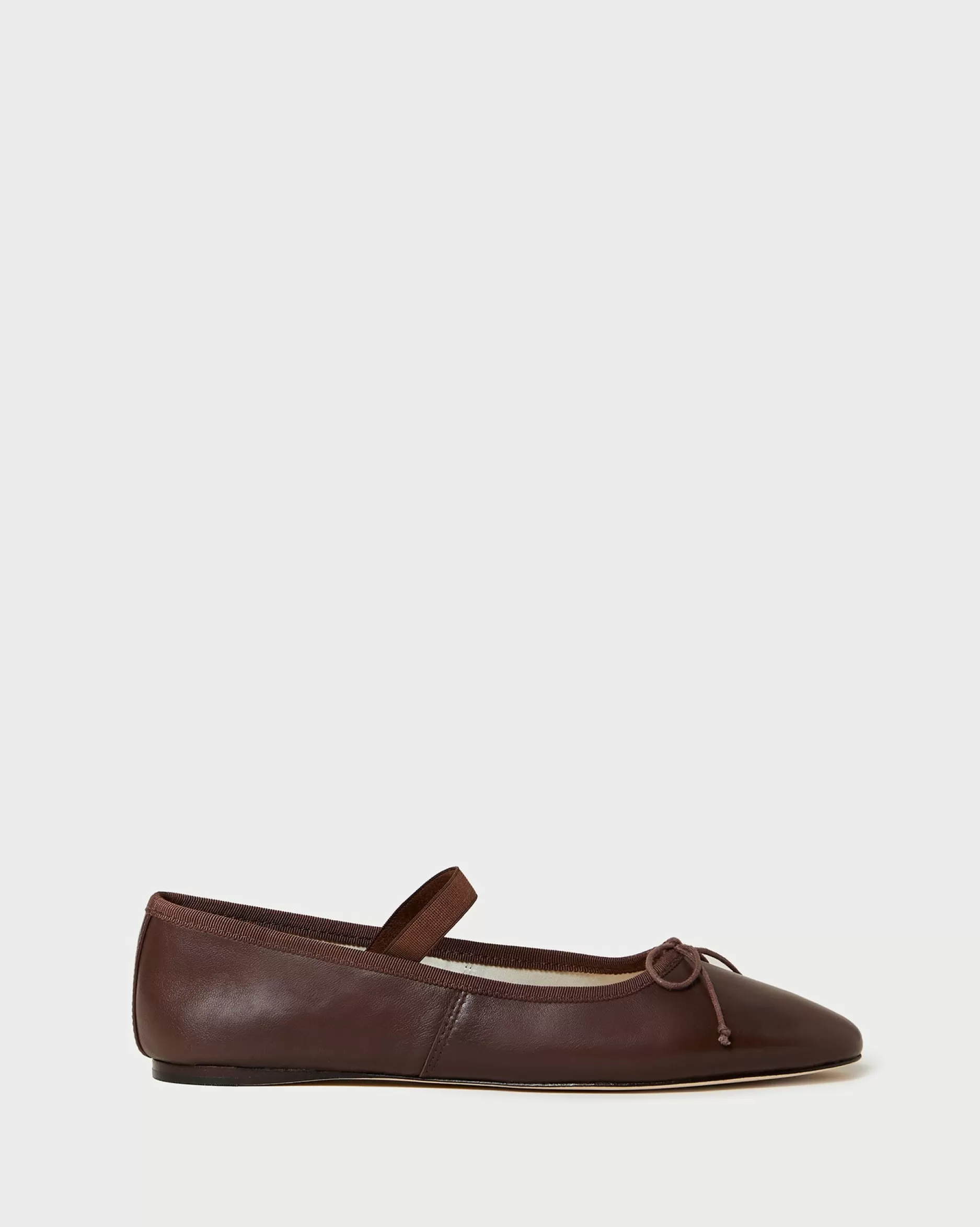 Loeffler Randall Leonie Chocolate Leather Flat