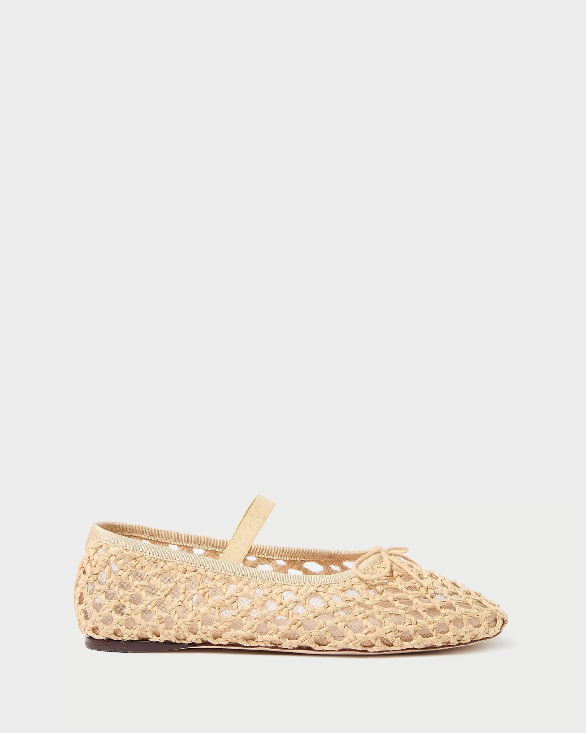 Loeffler Randall Leonie Natural Crochet Ballet Flat