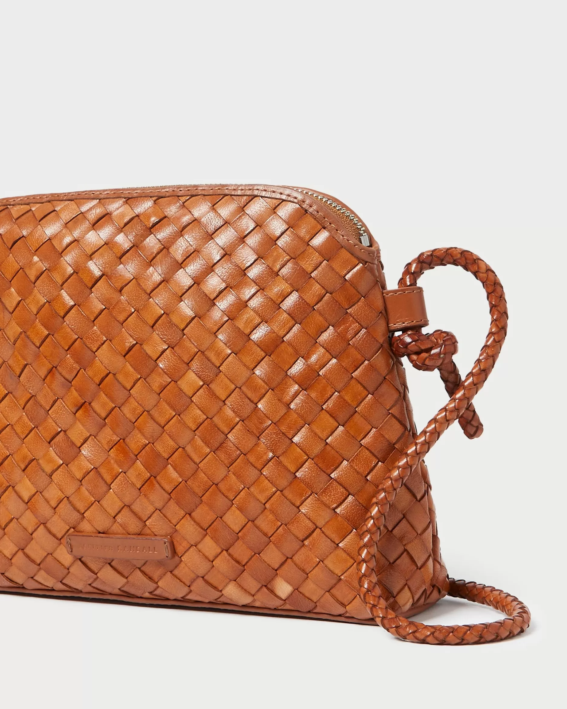 Loeffler Randall Mallory Brown Woven Crossbody