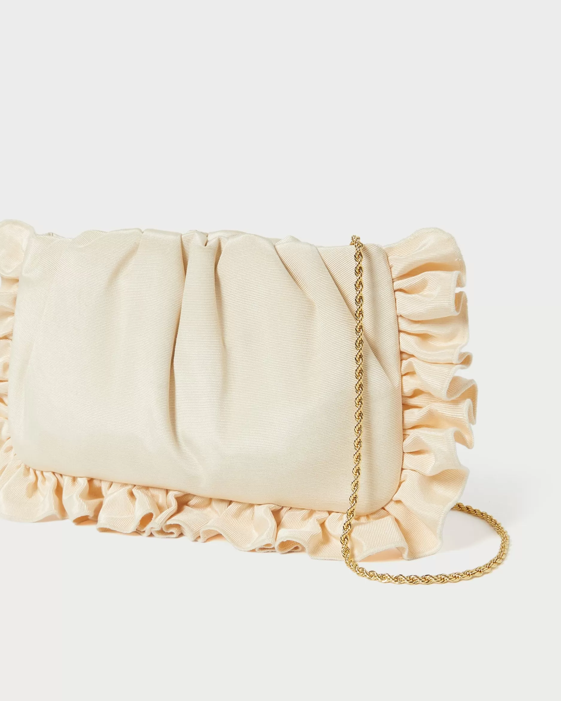 Loeffler Randall Mavis Moiré Ruffle Clutch