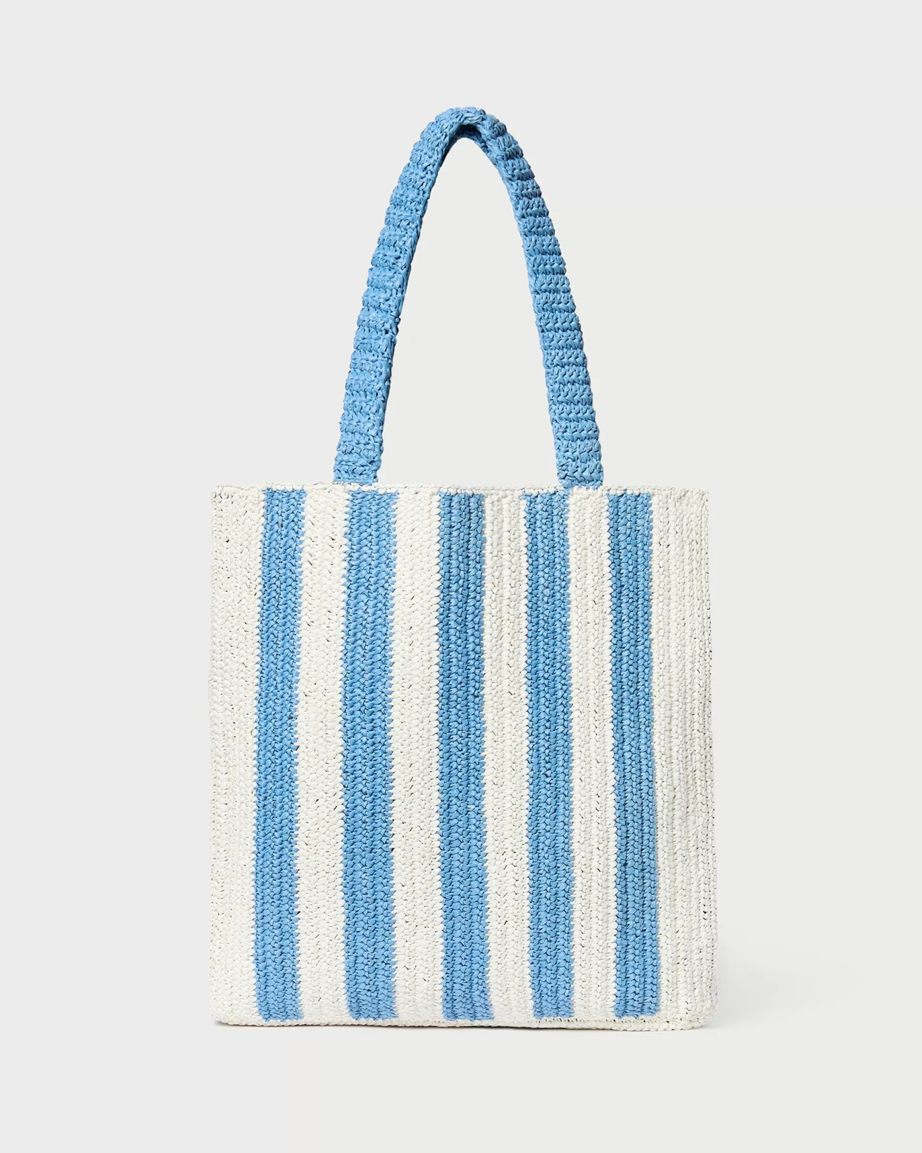 Loeffler Randall Orion Blue/White Raffia Tote