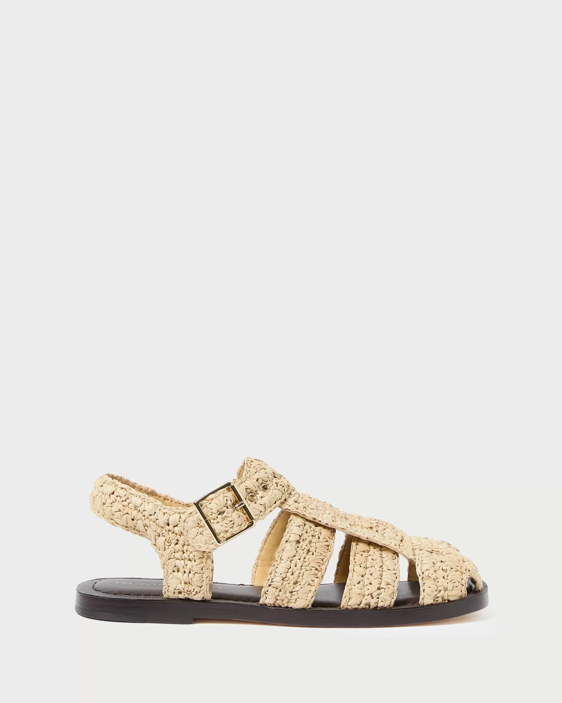 Loeffler Randall Sawyer Natural Crochet Caged Sandal