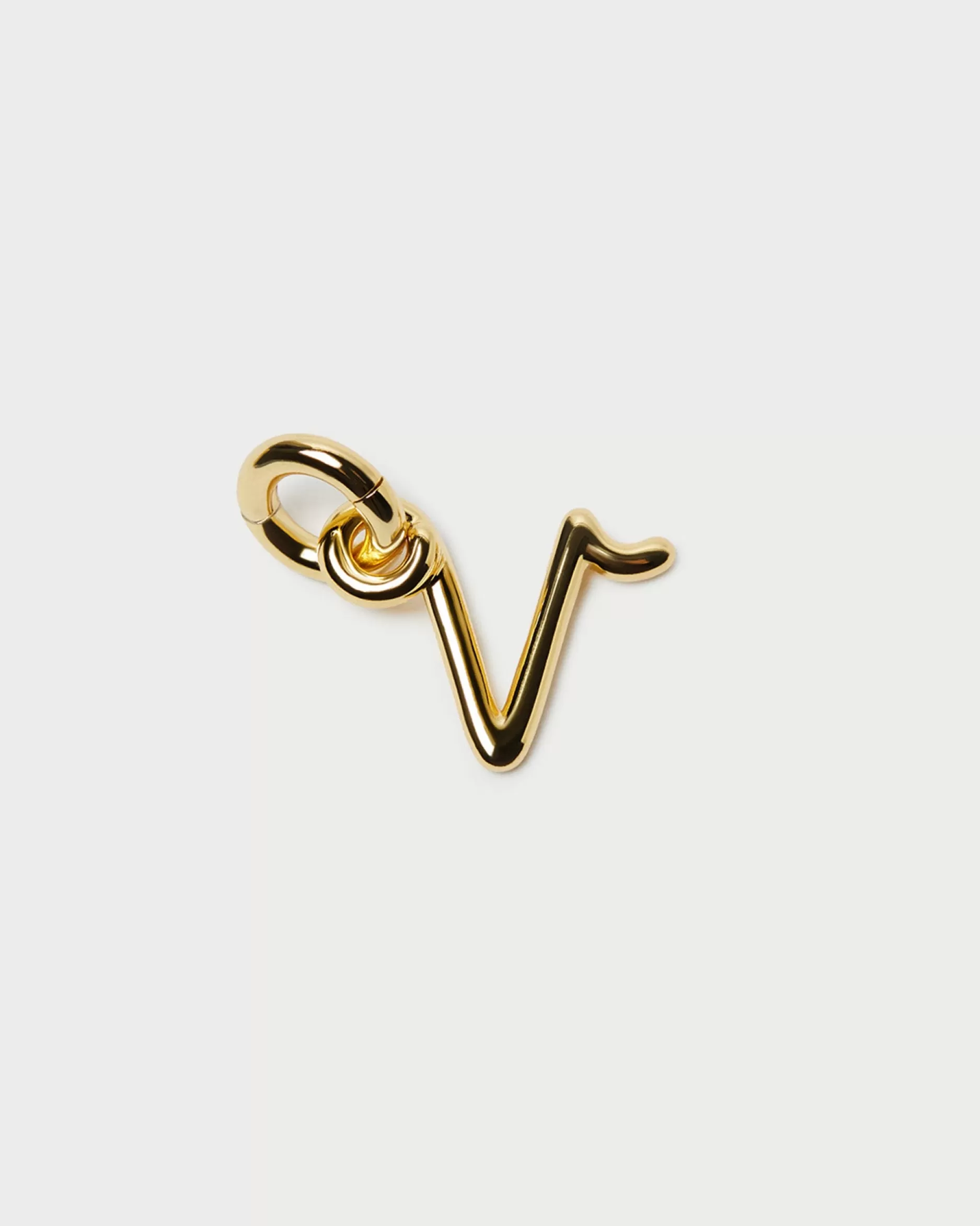 Loeffler Randall Small Gold Letter "V" Charm