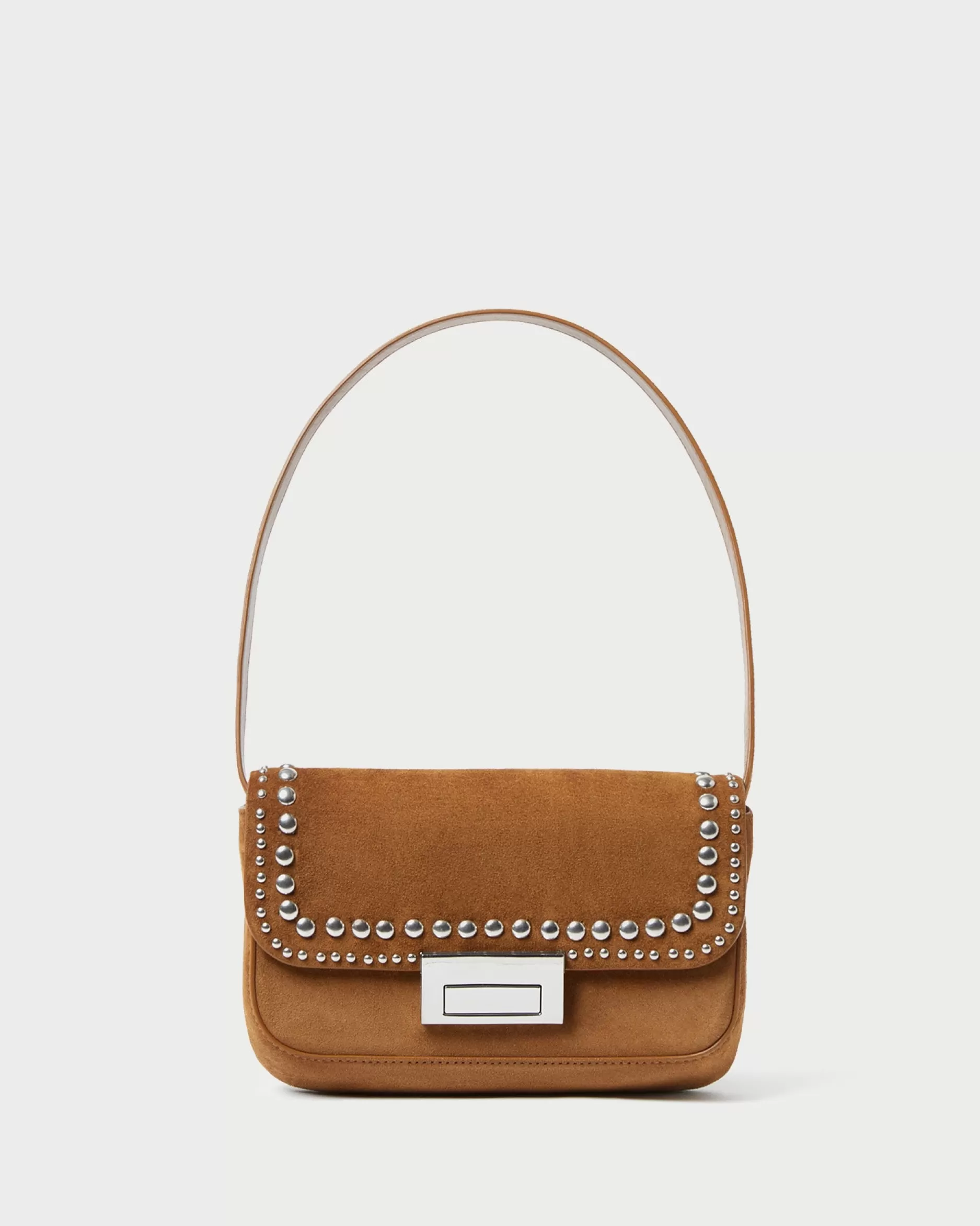 Loeffler Randall Stefania Cacao Studded Baguette Bag