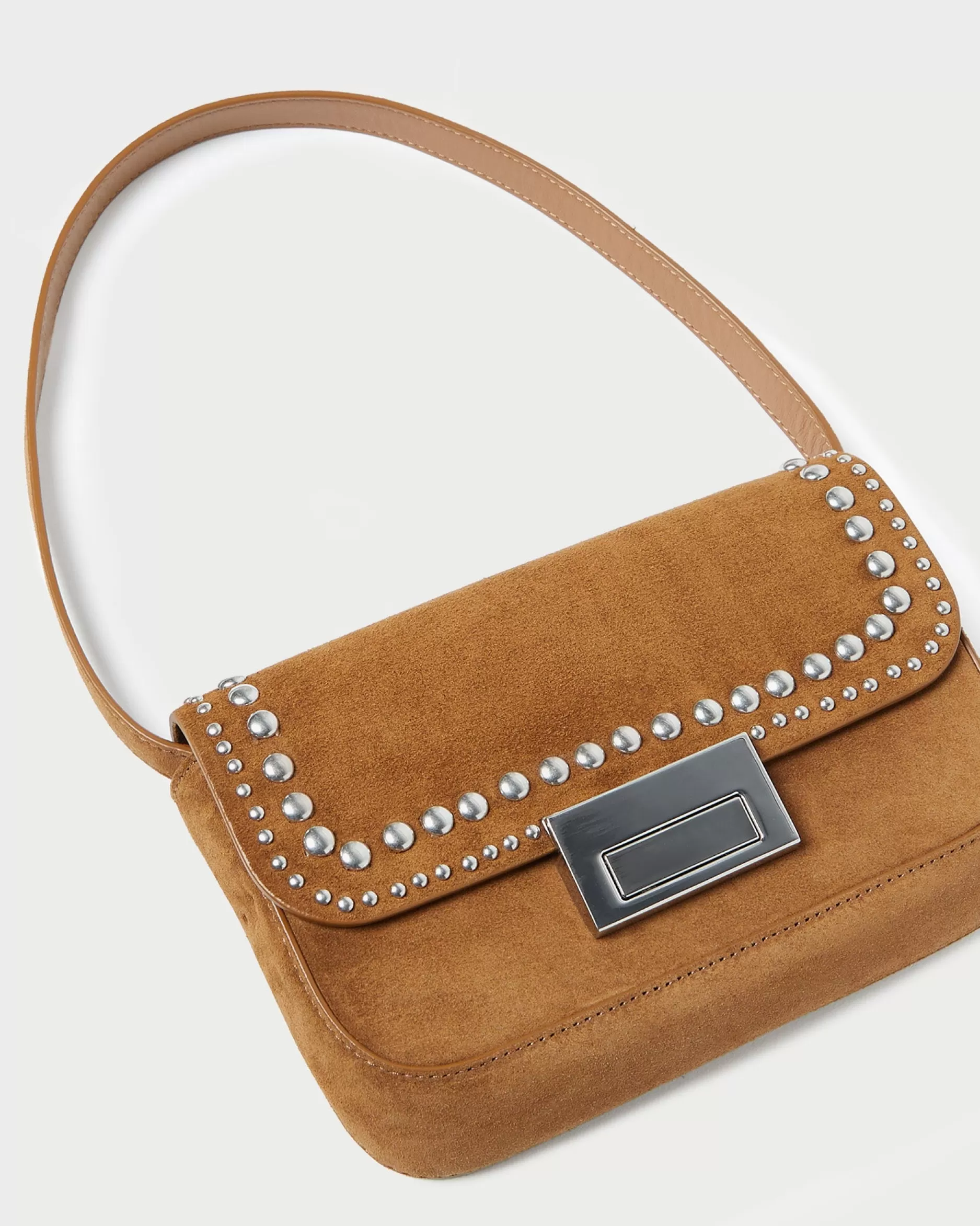 Loeffler Randall Stefania Cacao Studded Baguette Bag