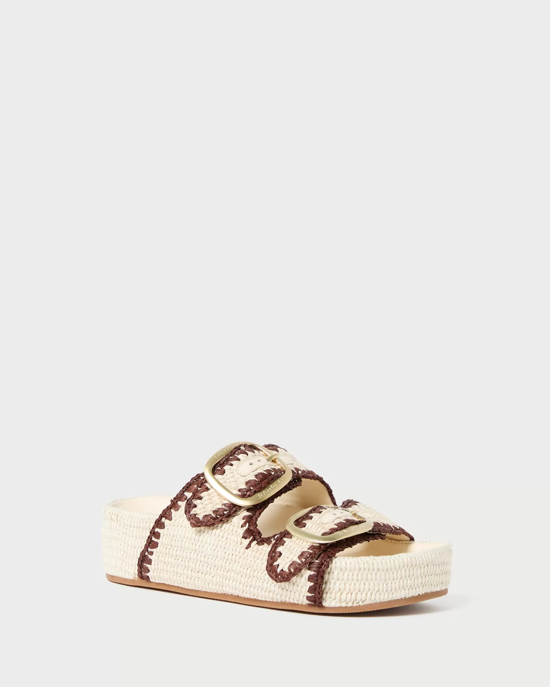 Loeffler Randall Theo Cream Raffia Footbed Sandal