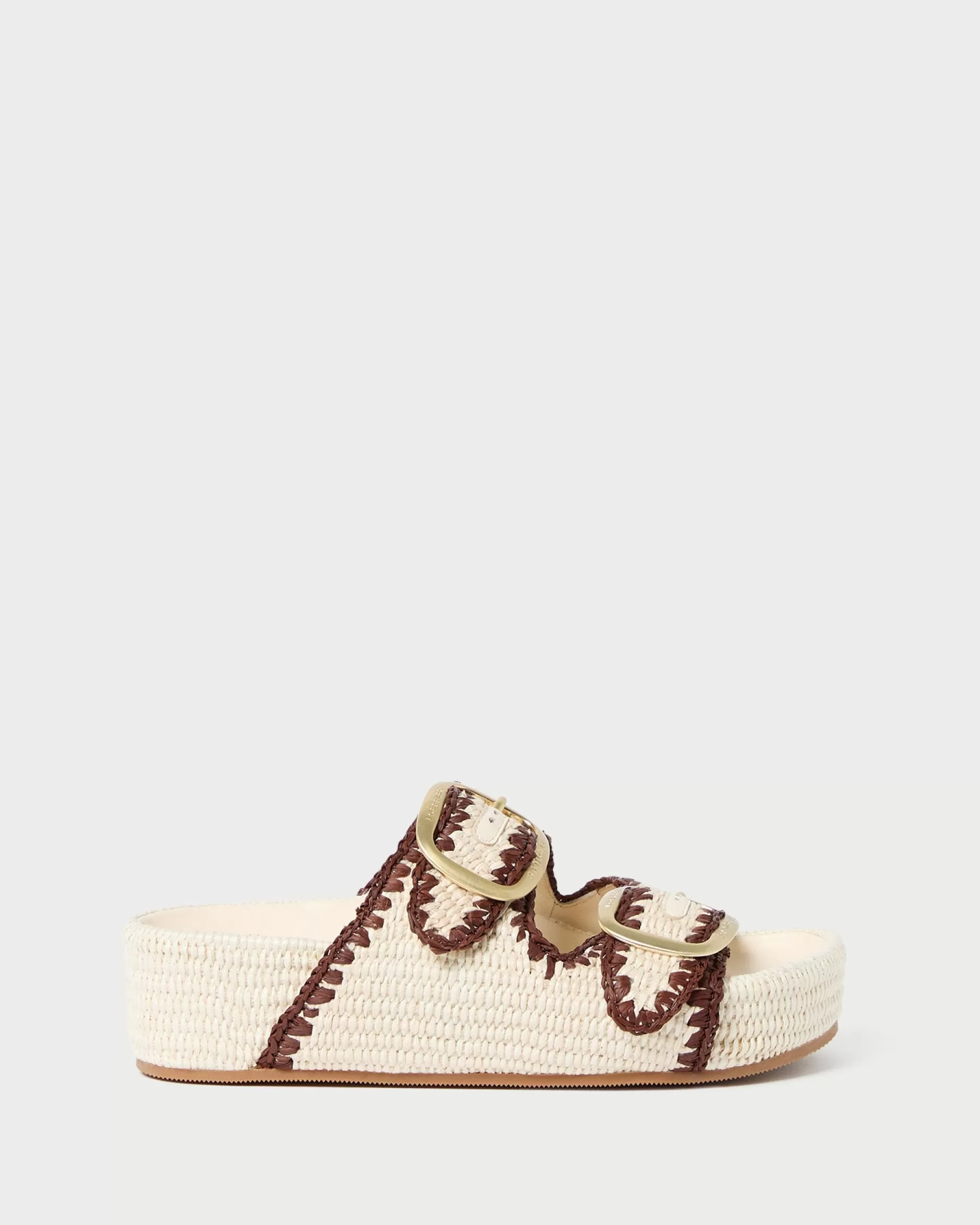 Loeffler Randall Theo Cream Raffia Footbed Sandal