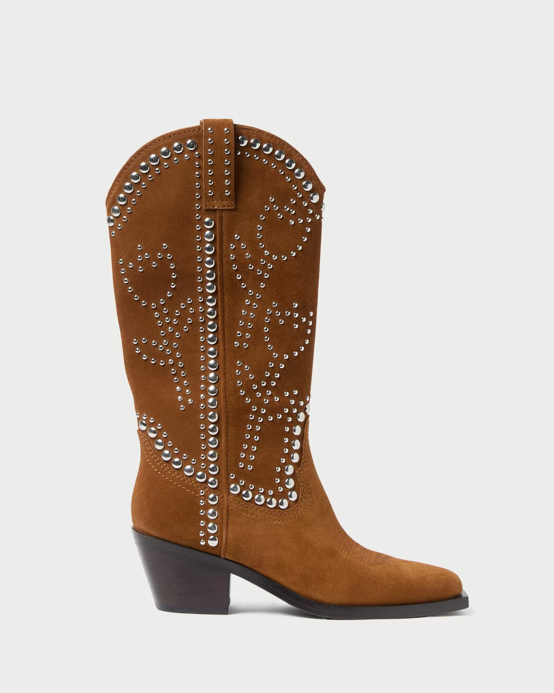 Loeffler Randall Wilder Cacao Studded Suede Boot